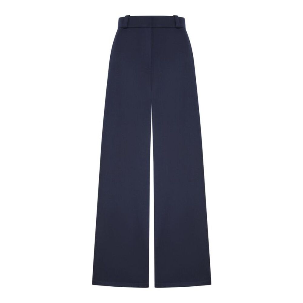 Giorgio Armani Women Wide-Leg Wool Tuxedo Trousers Without Pleats
